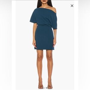 Alexia Admor Suri Draped One-Shoulder Minidress in color Lapis